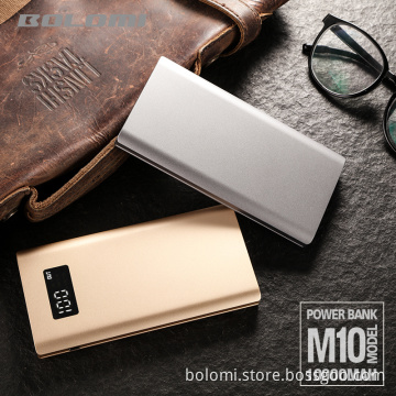 10000mah Aluminum alloy power bank with LED screen display
